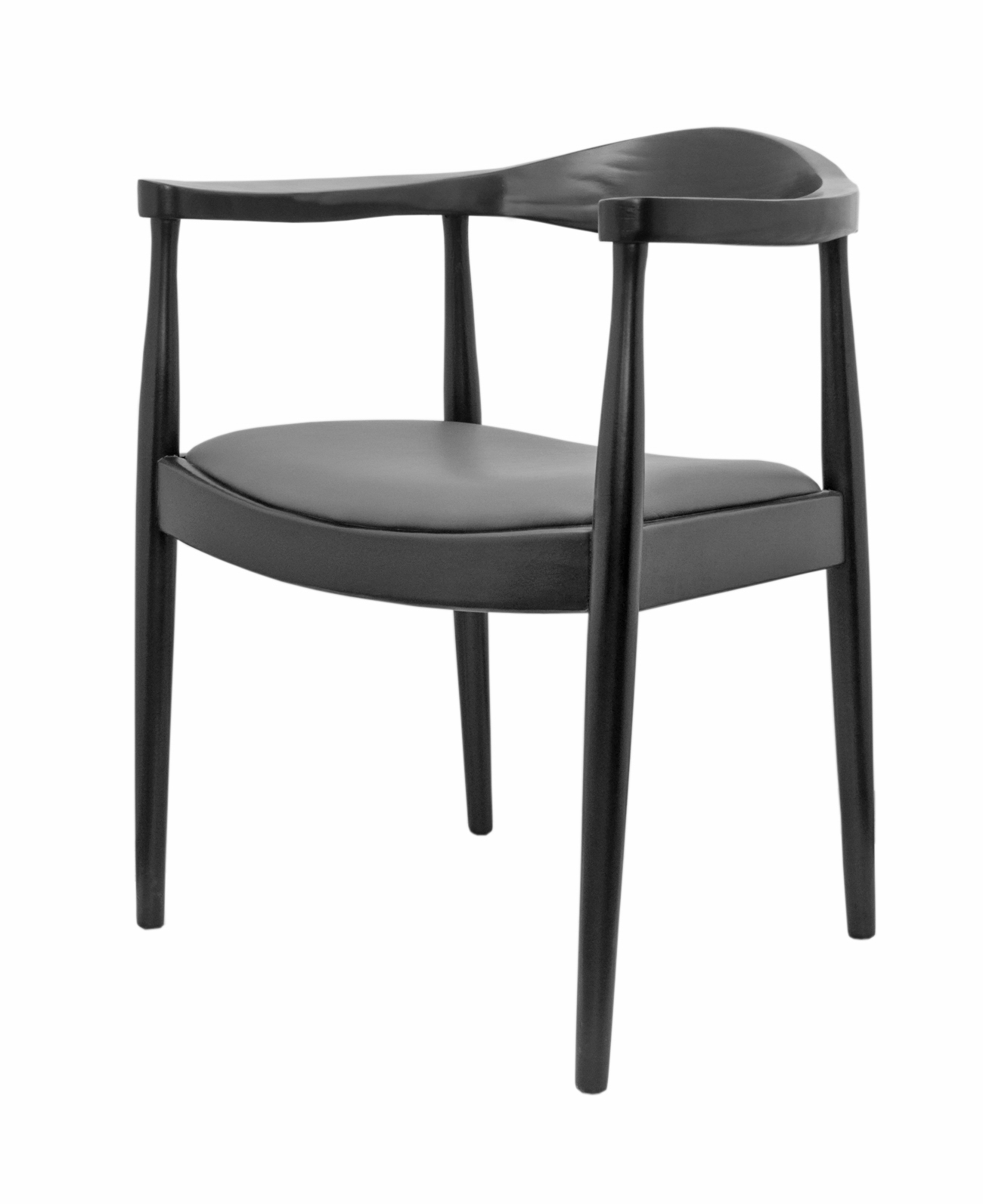 Мягкий стул с подлокотниками Carlo Black в интернет-магазине