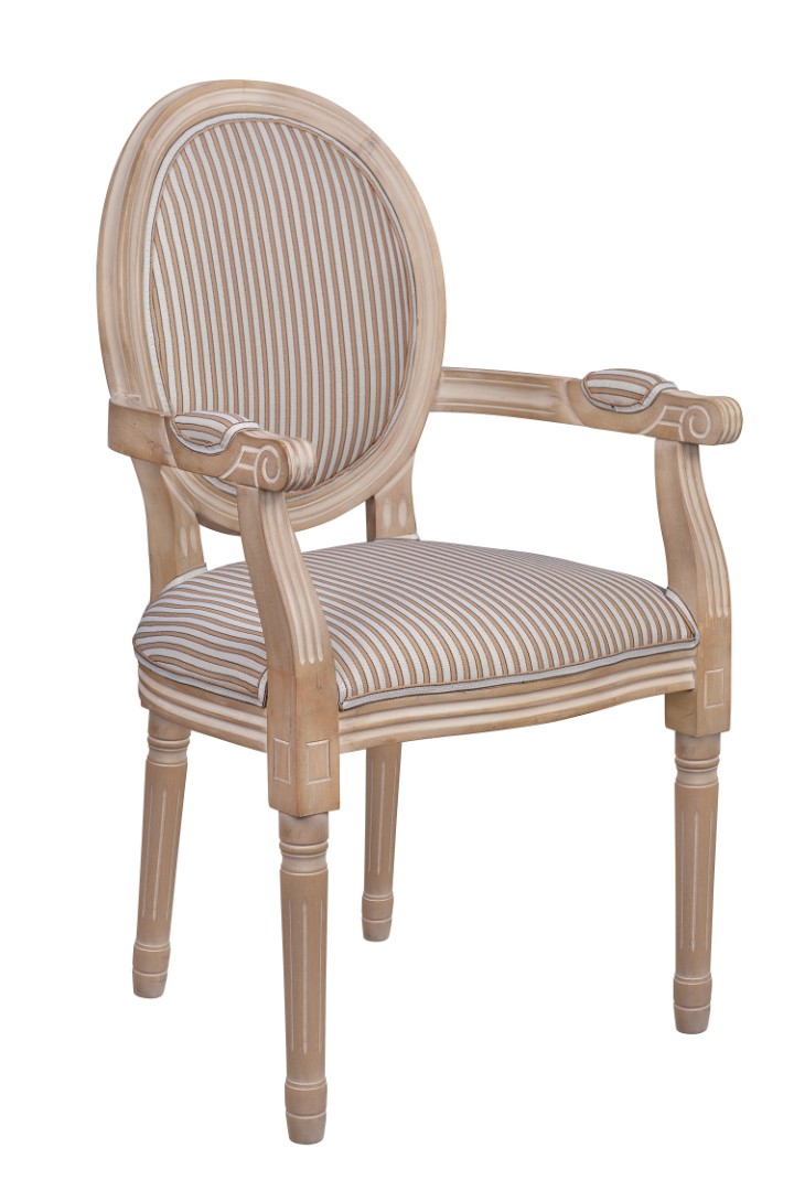 купить Мягкий стул с подлокотниками Volker Arm Orange Pinstripe