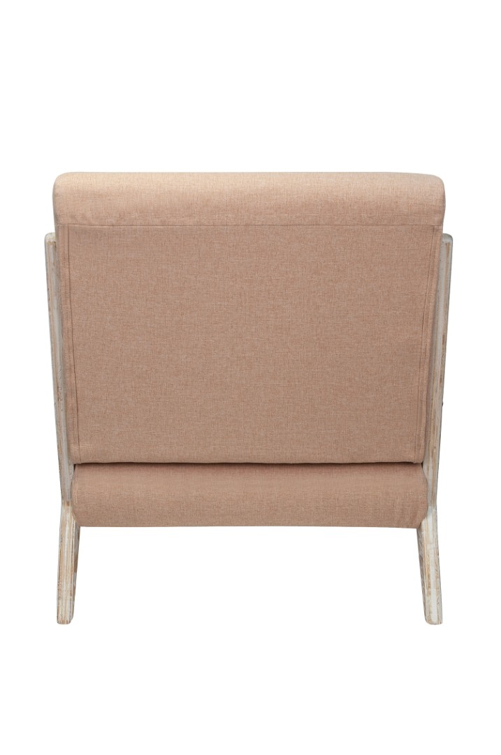 Низкое кресло с деревянными подлокотниками Mody Brown в интернет-магазине