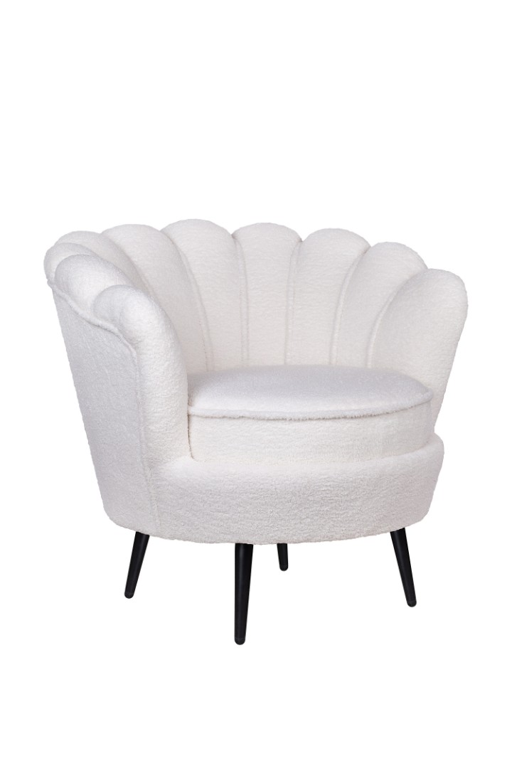 купить Низкое кресло ракушка Pearl цвет белый на черных ножках в Москве купить Низкое кресло ракушка Pearl цвет белый на черных ножках