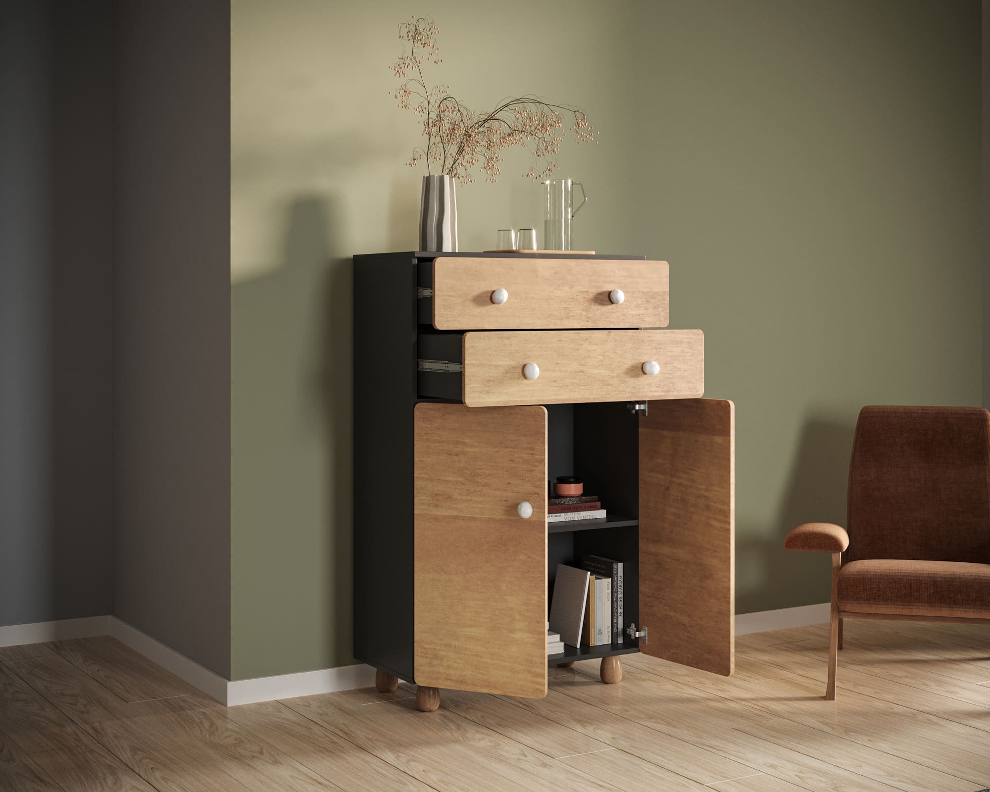 купить Комод с ящиками и дверками "Split" SP06 в Москве купить Комод с ящиками и дверками "Split" SP06