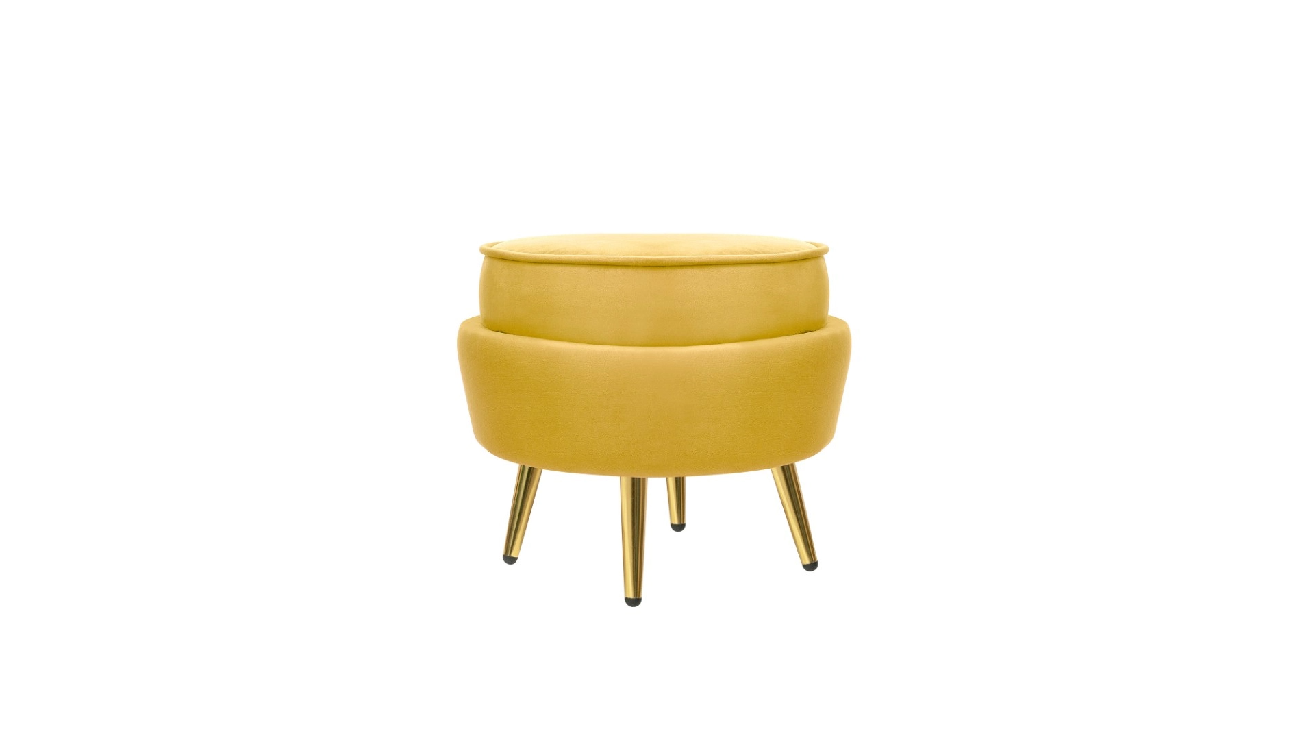 фото Кресло с пуфом ракушка Pearl Yellow в интерьере