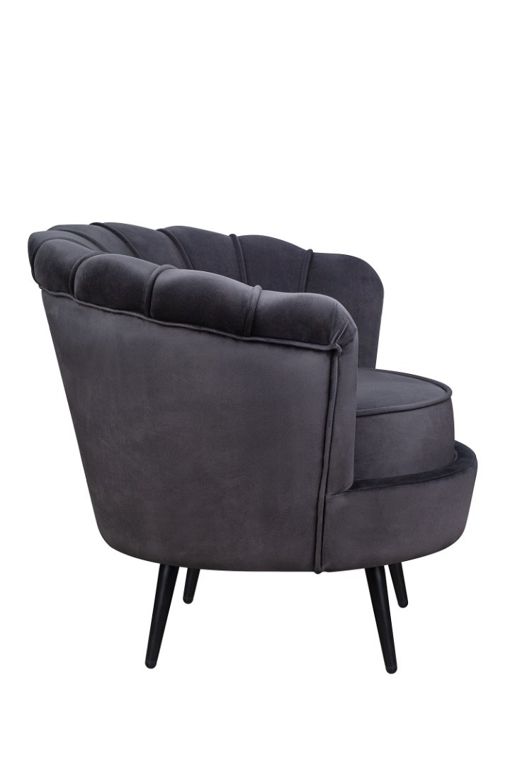 заказать Низкое кресло ракушка Pearl черный V2