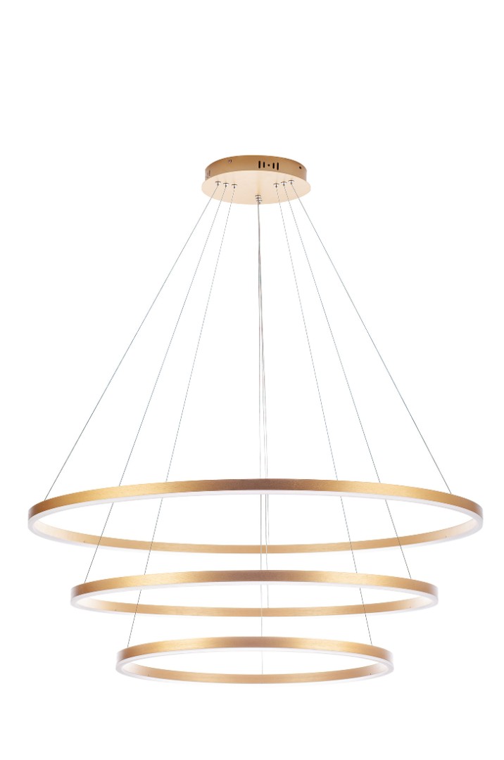 Люстра Orblaze 3 rings 800 gold в интерьере