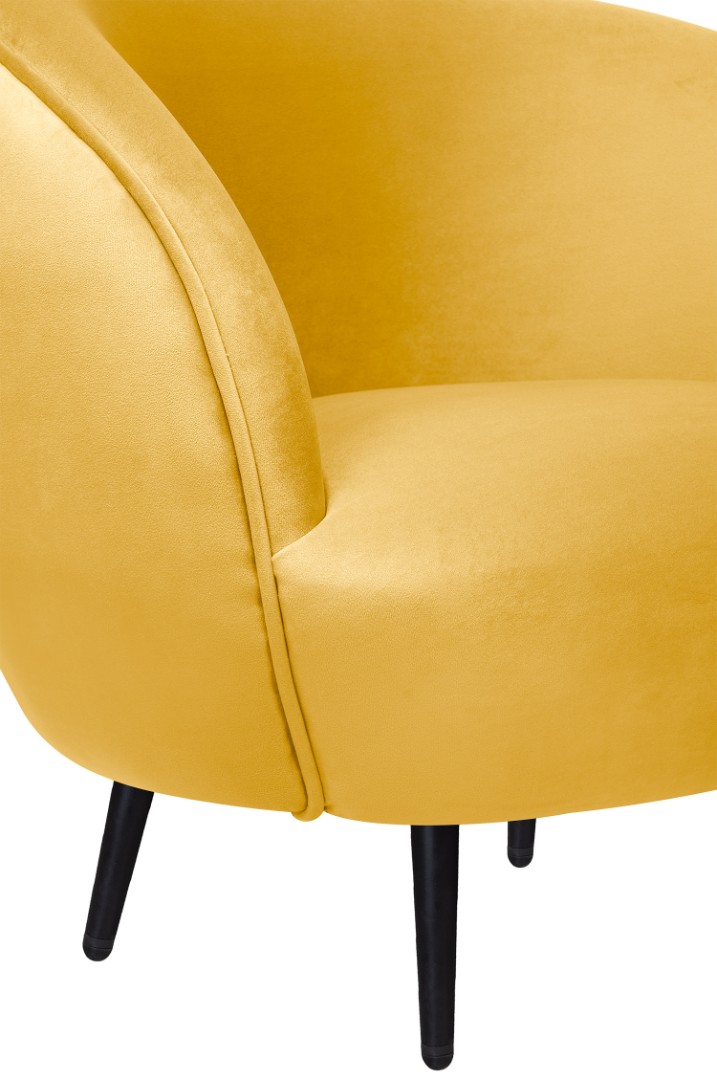 фото Мягкое кресло Small Benee Yellow на черных ножках в Москве фото Мягкое кресло Small Benee Yellow на черных ножках