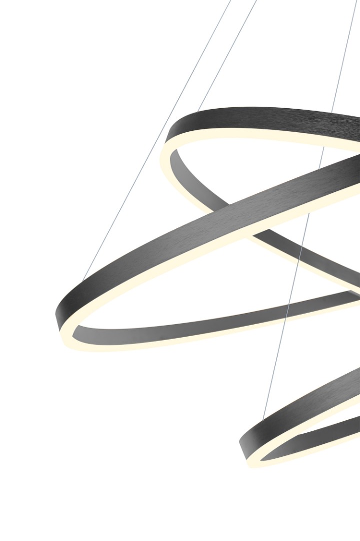 Люстра Orblaze 3 rings 800 black в интернет-магазине