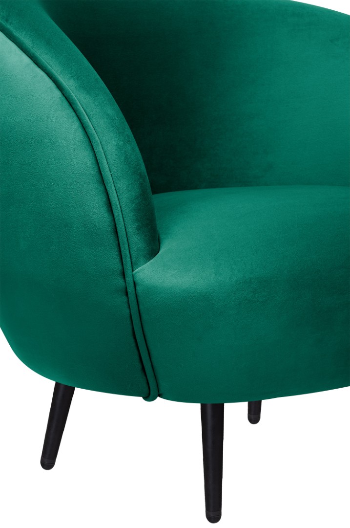 фото Мягкое кресло Small Benee Green V2 на черных ножках в Москве фото Мягкое кресло Small Benee Green V2 на черных ножках