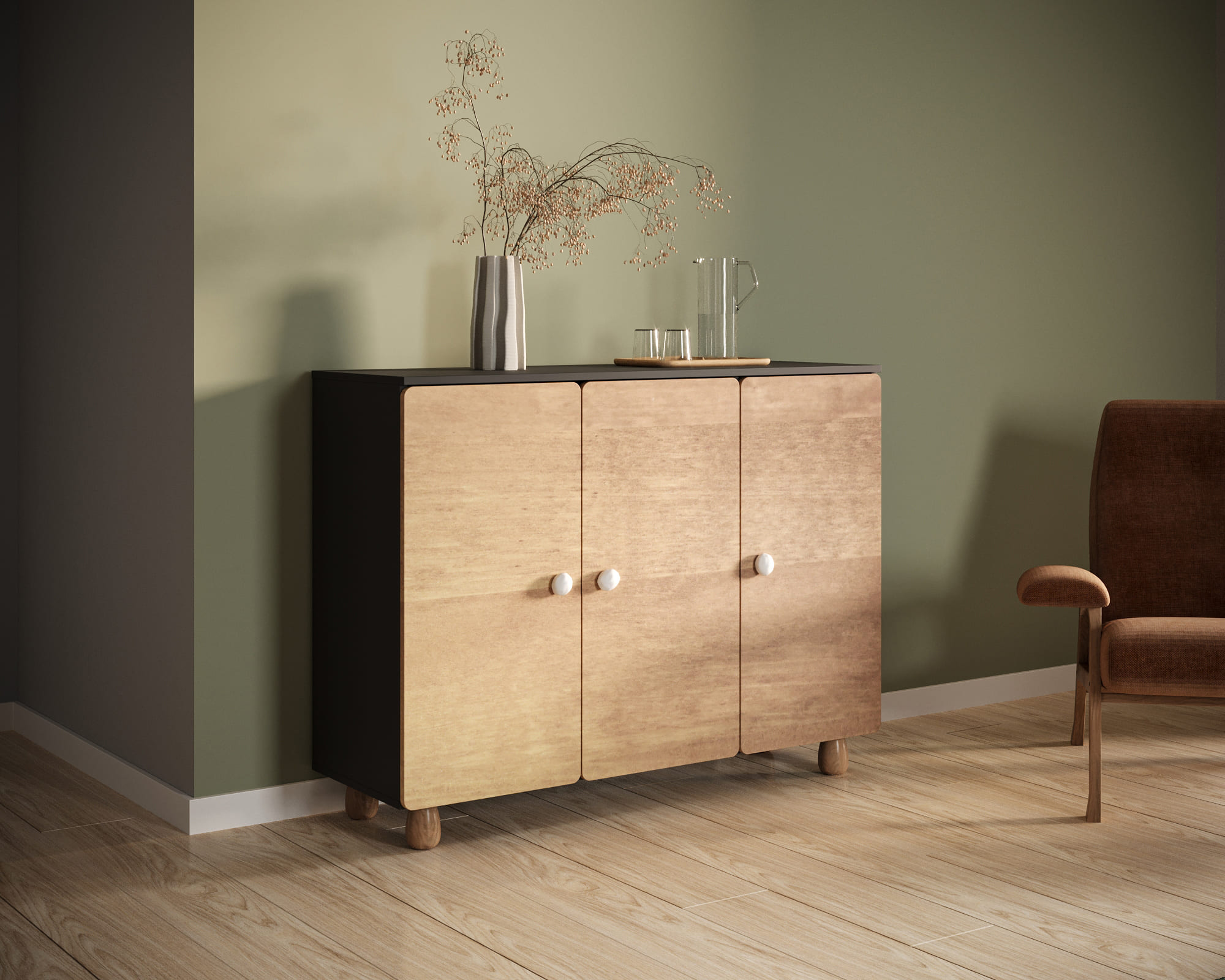 заказать Комод с тремя дверками "Split" SP04 в Москве заказать Комод с тремя дверками "Split" SP04