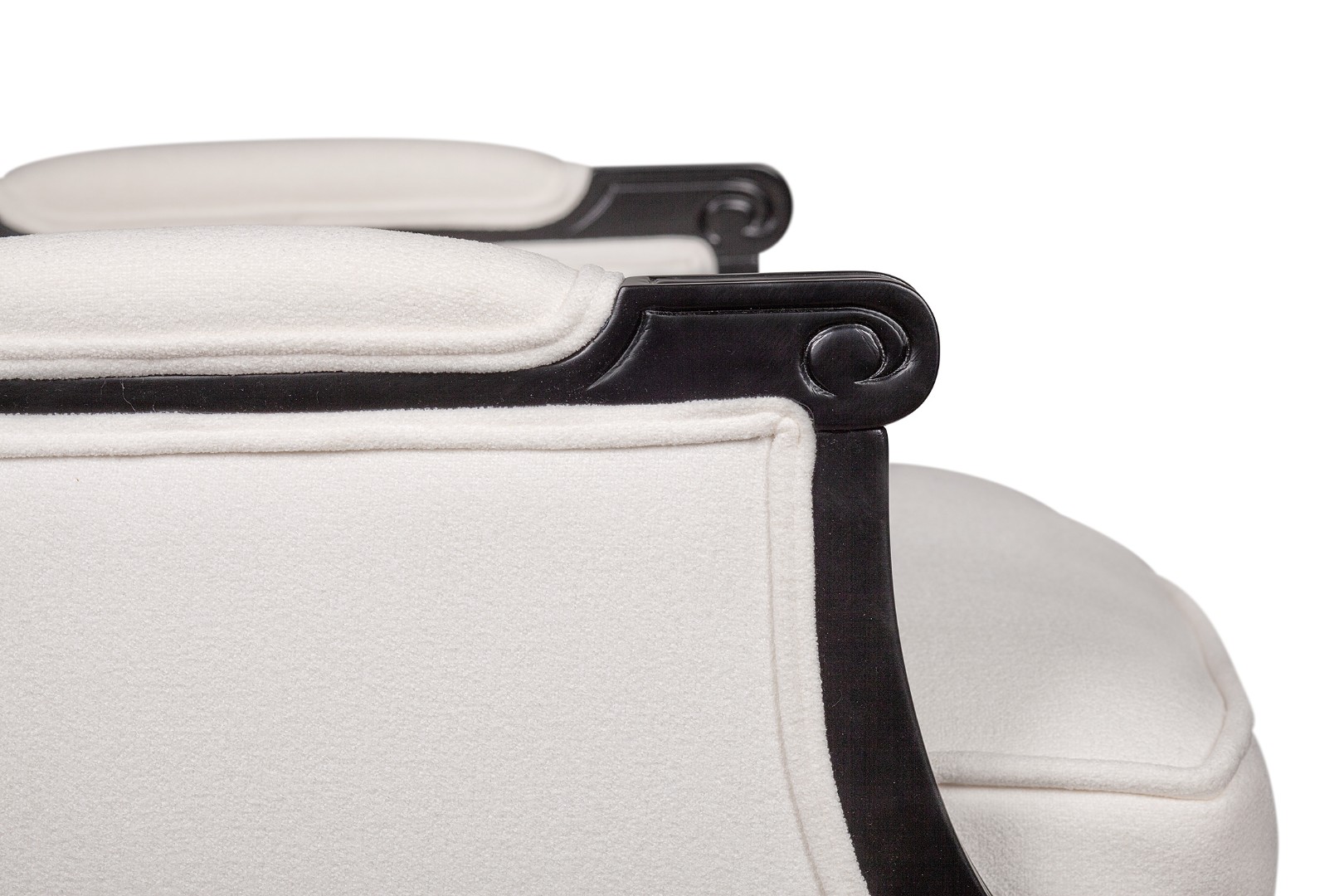 фото Мягкое полукресло с подлокотниками Tous white