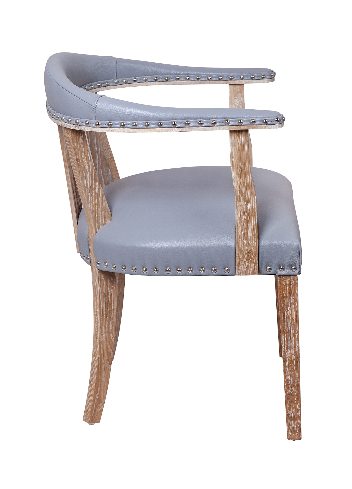 заказать Мягкий стул с подлокотниками Tanner Gray Leather