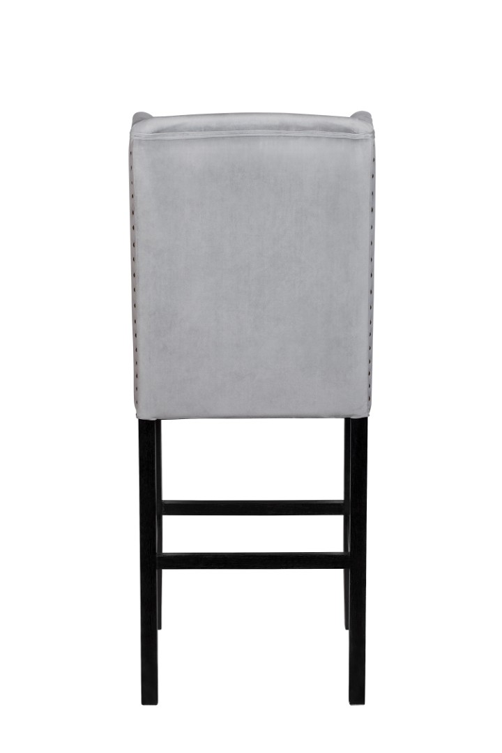 Дизайнерский барный стул Skipton Grey Velvet в интернет-магазине в Москве Дизайнерский барный стул Skipton Grey Velvet в интернет-магазине