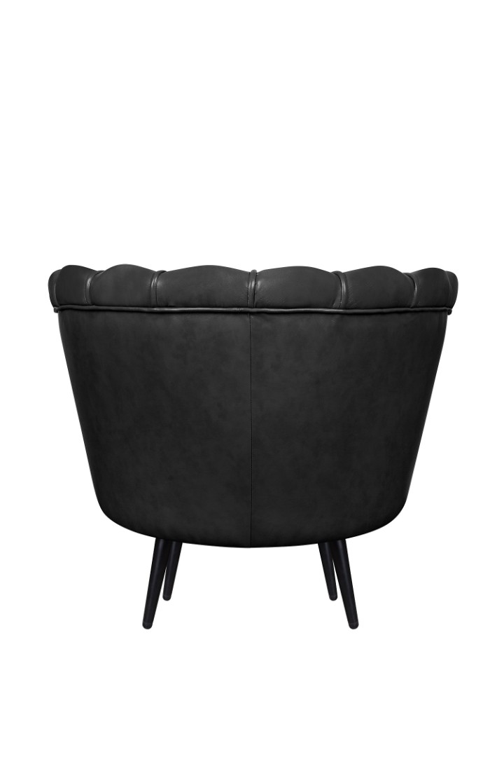 Низкое кресло ракушка Pearl Black V2 на черных ножках в интернет-магазине в Москве Низкое кресло ракушка Pearl Black V2 на черных ножках в интернет-магазине