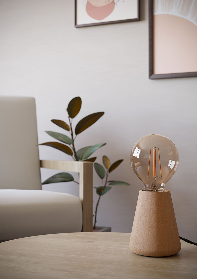 купить 44014 Настольная лампа ASBY, H100, ?85, дерево, светло-коричневый в Москве купить 44014 Настольная лампа ASBY, H100, ?85, дерево, светло-коричневый