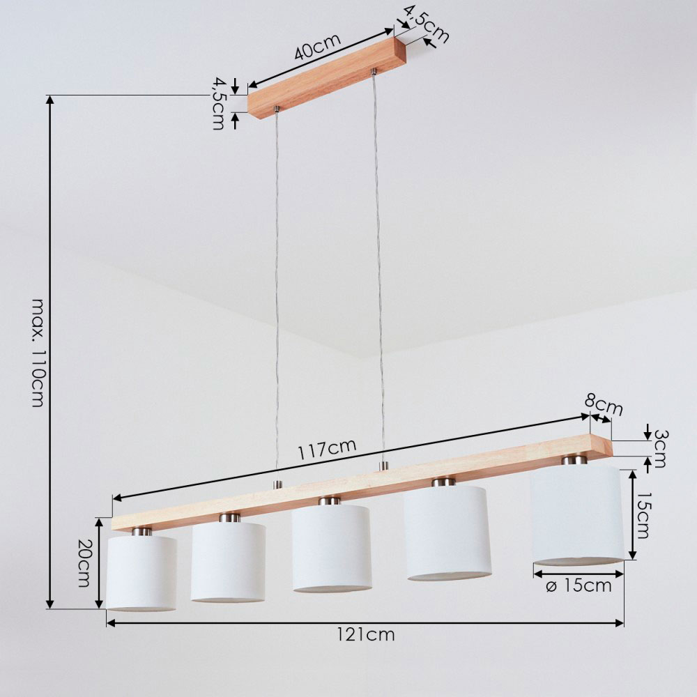 98591 Подвесной потолочный светильник (люстра) CASTRALVO в интерьере
