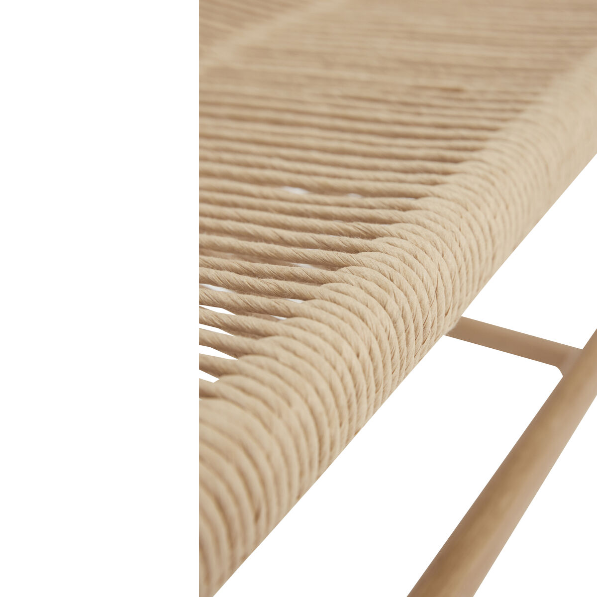 фото СКАМЬЯ HUBSCH, БУМАЖНЫЙ ШНУР, ДУБ FSC, НАТУРАЛЬНЫЙ