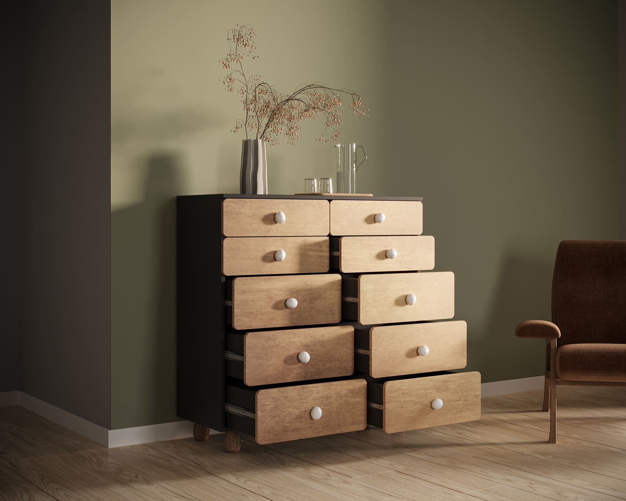 купить Большой комод с ящиками "Split" SP18