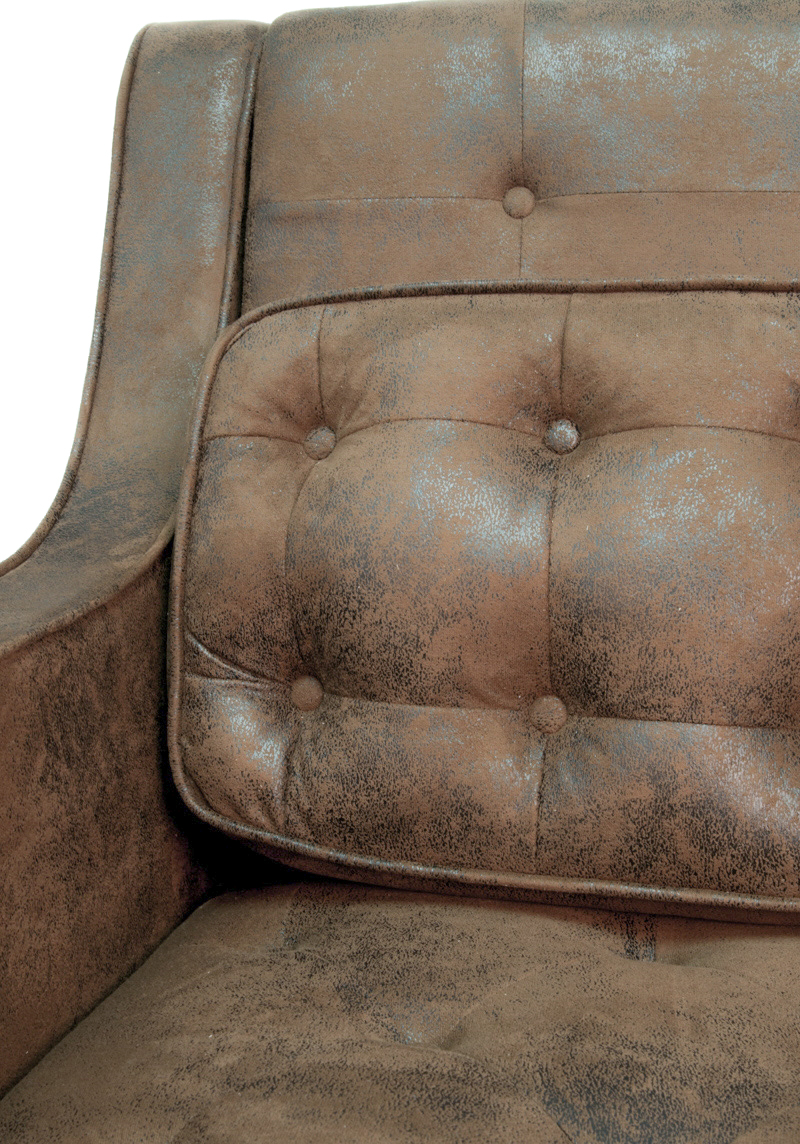 заказать Дизайнерский двухместный диван Hublon коричневый