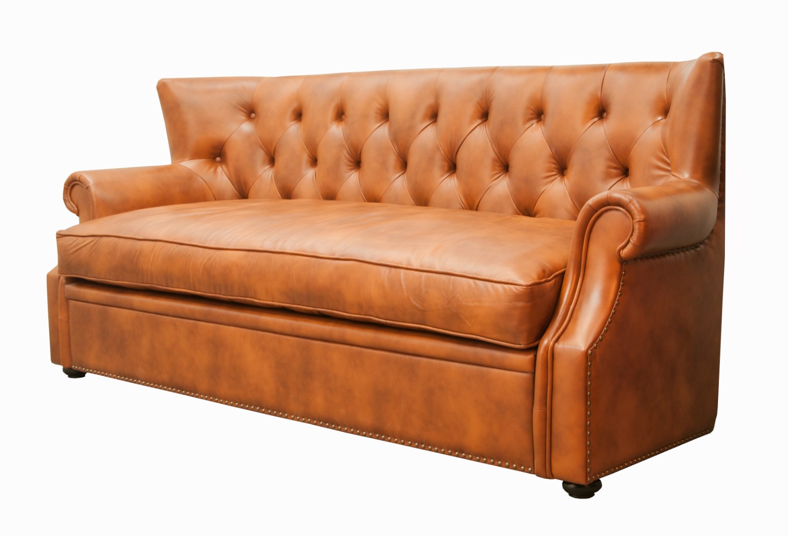 купить Кожаный диван лофт Tesco коричневый