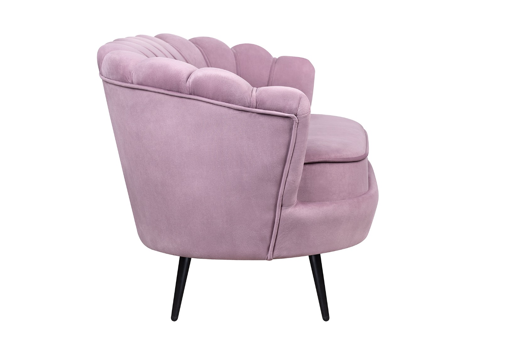 заказать Дизайнерский двухместный диван Pearl Double Pink на черных ножках