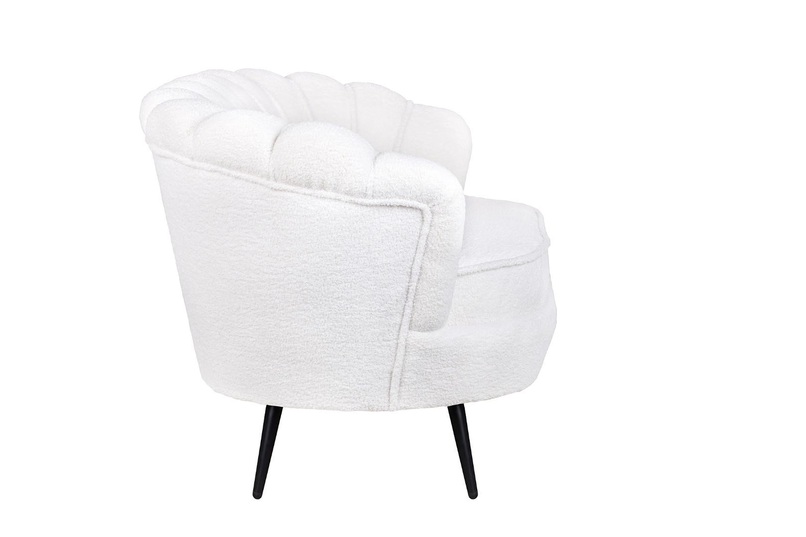 заказать Диван ракушка для гостиниц Pearl Triple Boucle на черных ножках