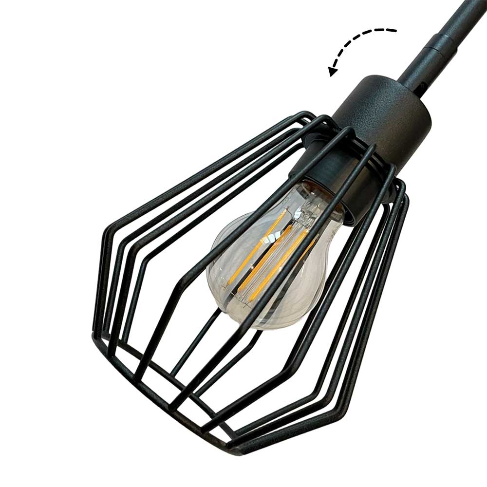 31531 Люстра TARBES, 3x60W(E27), сталь, черный в интерьере