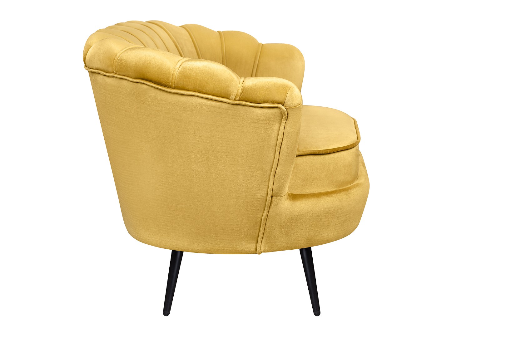 заказать Дизайнерский диван Pearl Double Yellow на черных ножках в Москве заказать Дизайнерский диван Pearl Double Yellow на черных ножках