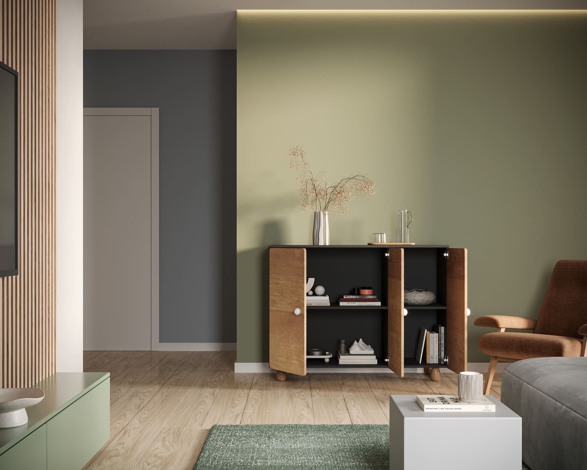 купить Комод с тремя дверками "Split" SP04 в Москве купить Комод с тремя дверками "Split" SP04