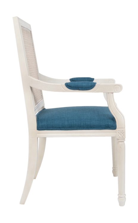 купить Мягкий стул с подлокотниками Wilton White