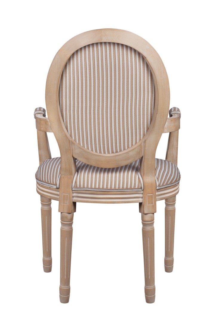 Мягкий стул с подлокотниками Volker Arm Orange Pinstripe в интернет-магазине