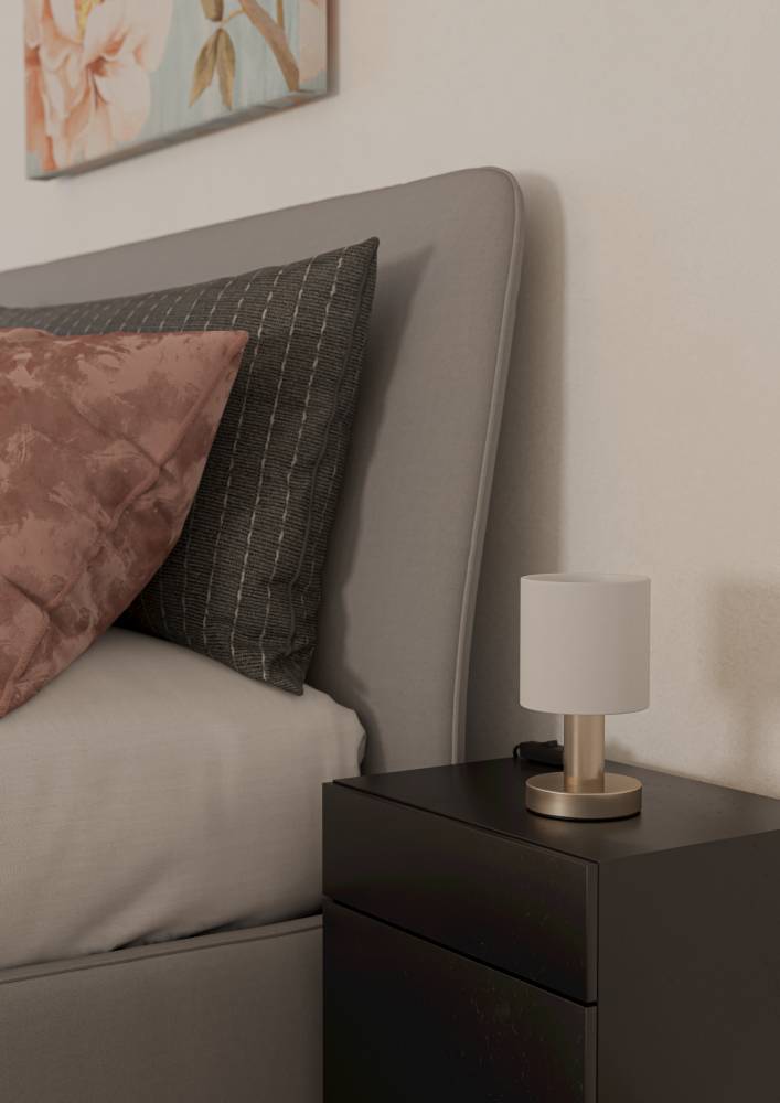 купить 31841 Настольная лампа MONTETTO, 1X40W(E14), сталь, никель матовый, белый