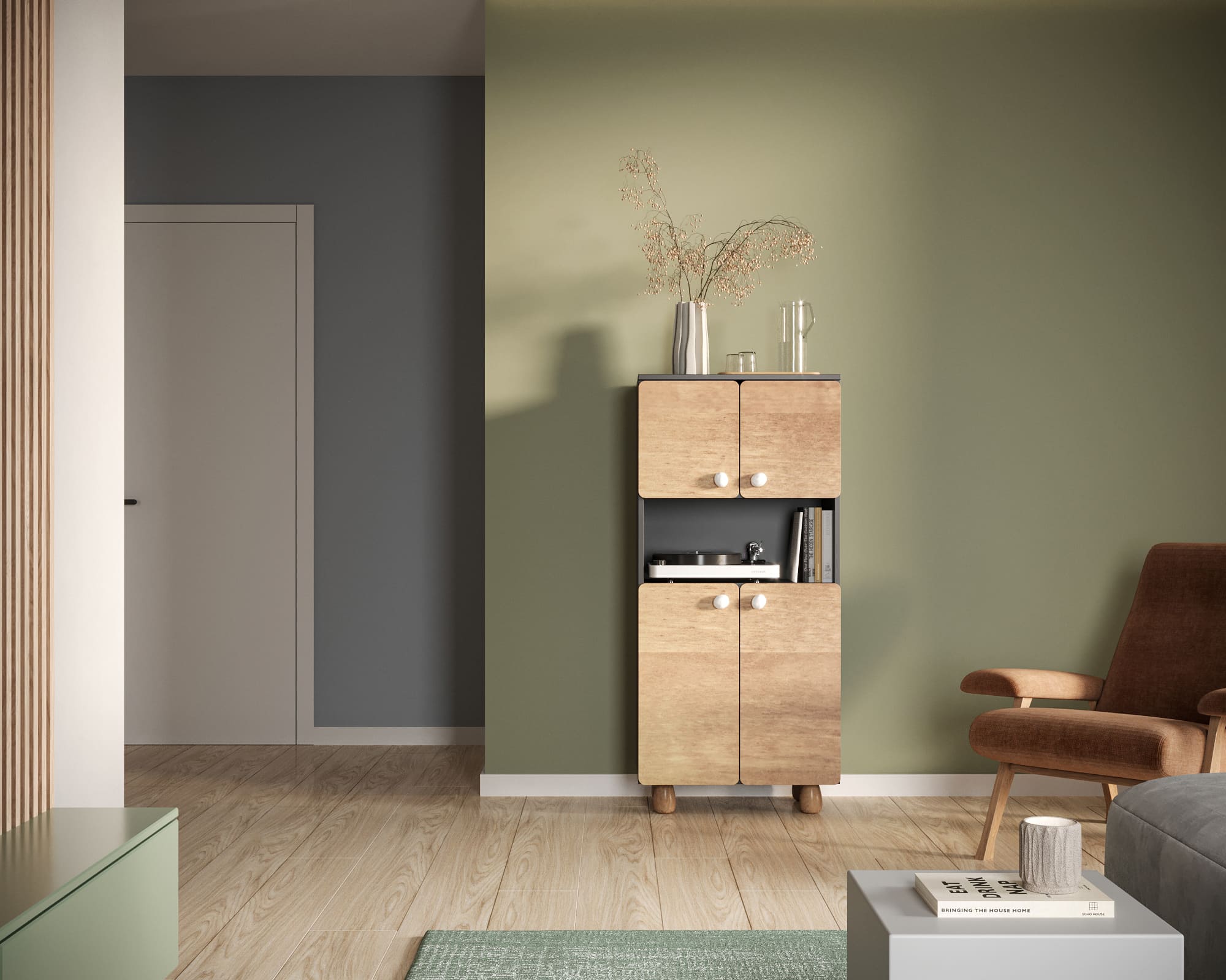 Малый шкаф с дверками "Split" SP12 в интернет-магазине в Москве Малый шкаф с дверками "Split" SP12 в интернет-магазине