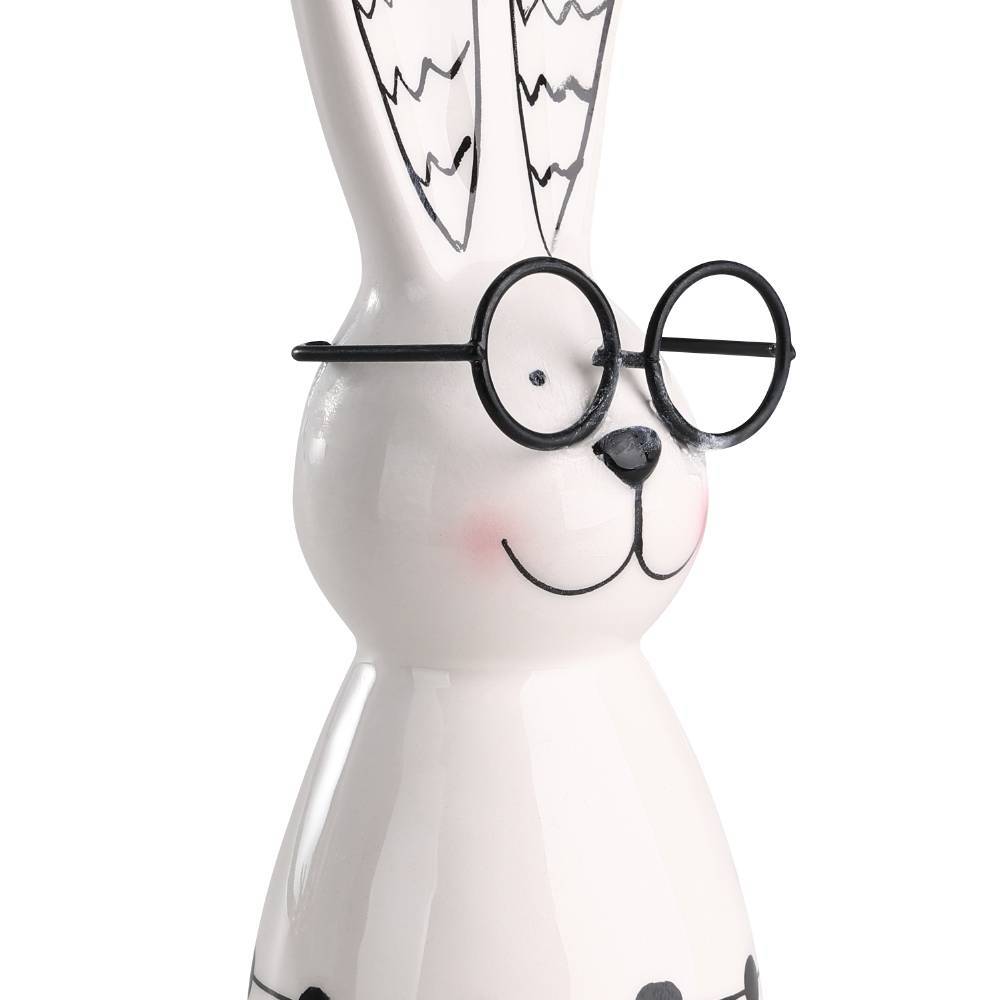 заказать 427913 Фигурка Заяц LANDJUT L57, B55, H197 керамика, белый, черный