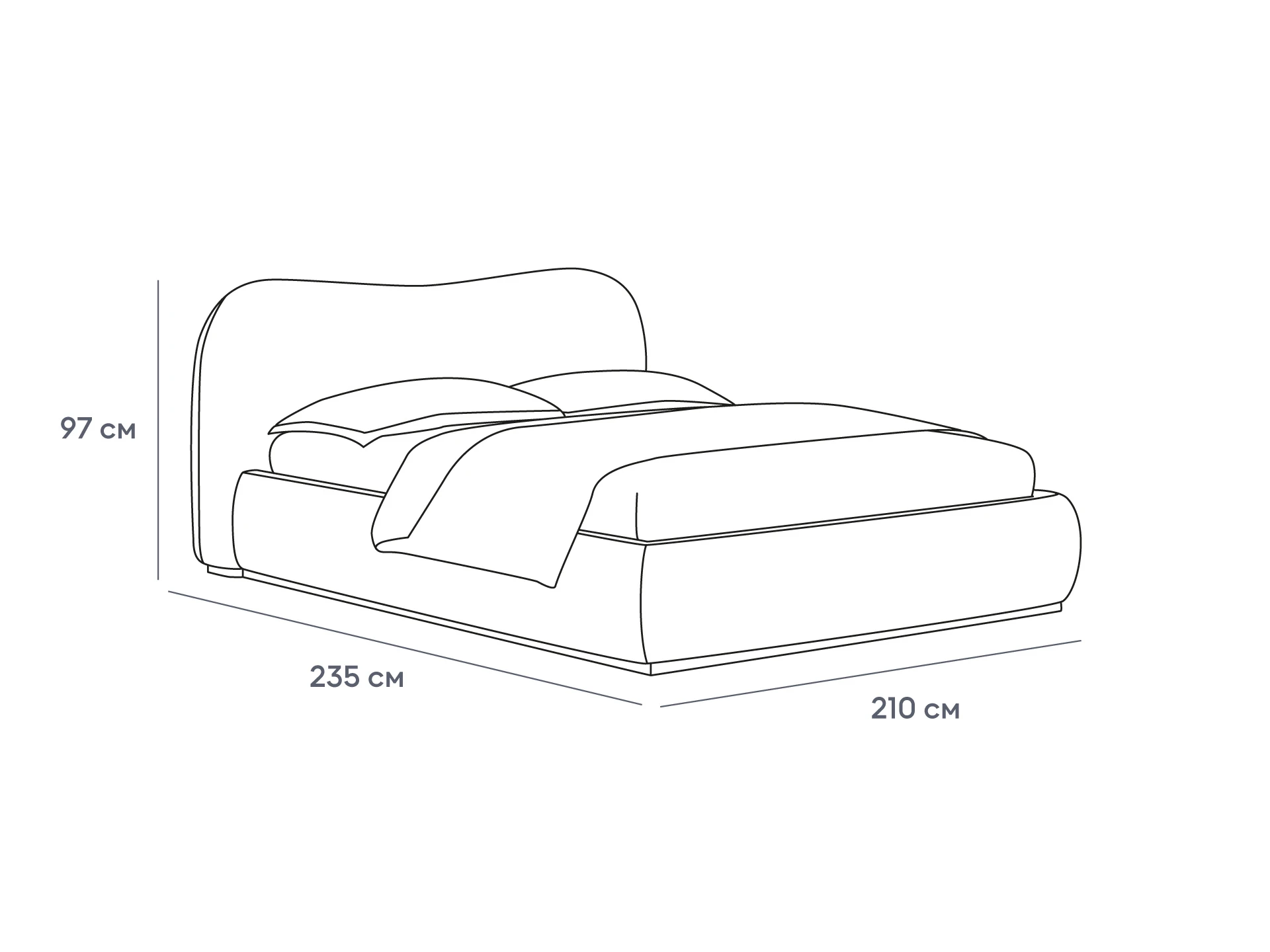 заказать Кровать Patti без подъемного механизма