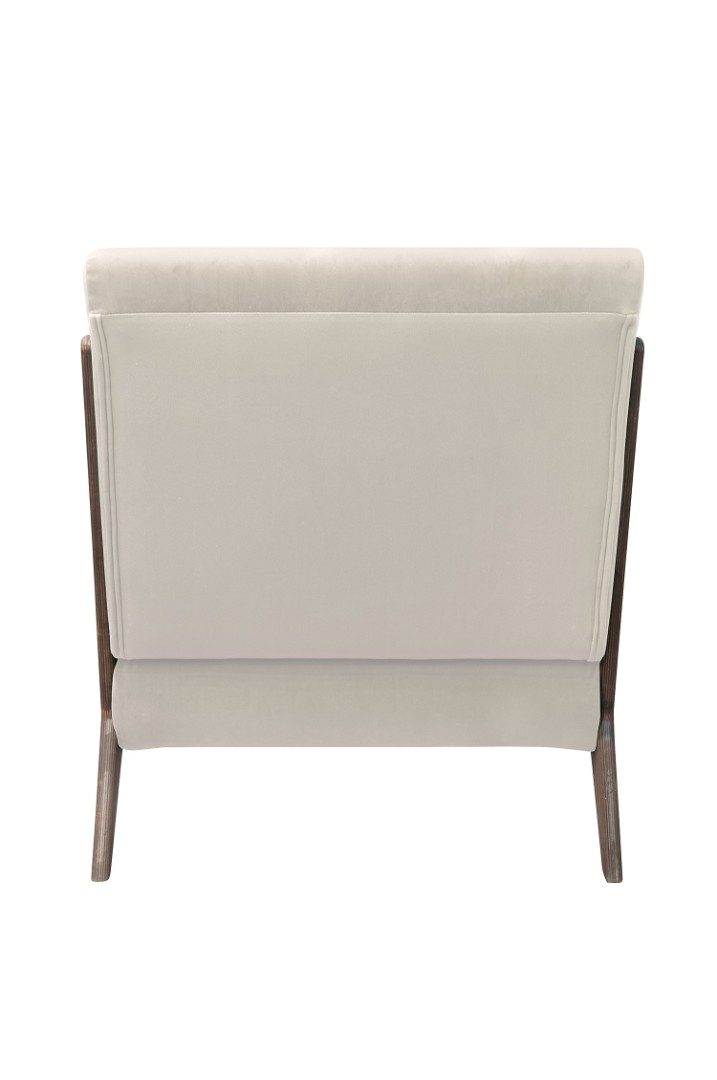 заказать Низкое кресло с деревянными подлокотниками Mody Beige бежевый