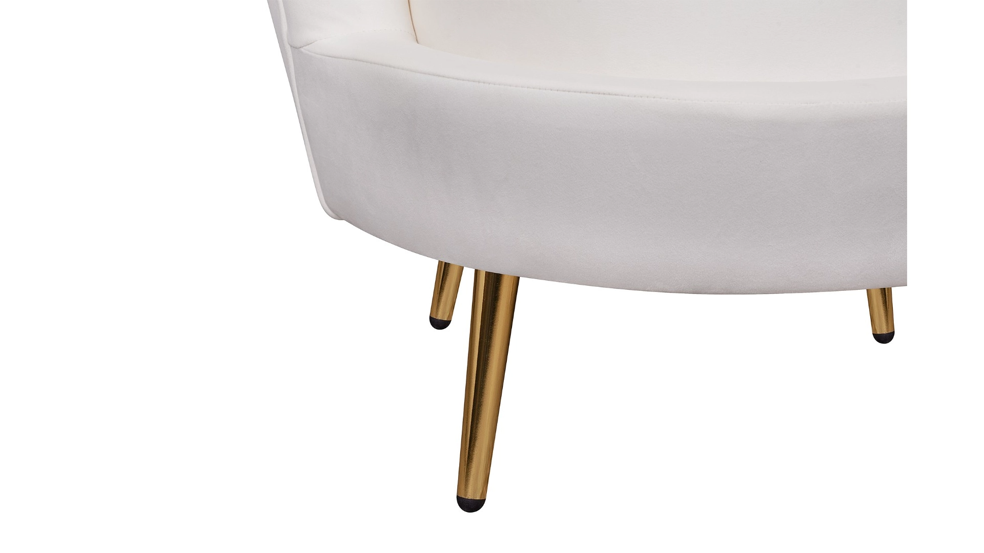 Кресло с пуфом ракушка Pearl Beige в интерьере