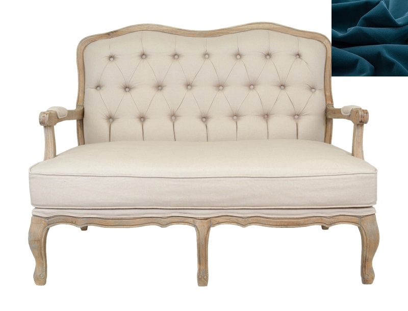 Прямой диван модерн Yareli синий в Москве Прямой диван модерн Yareli синий