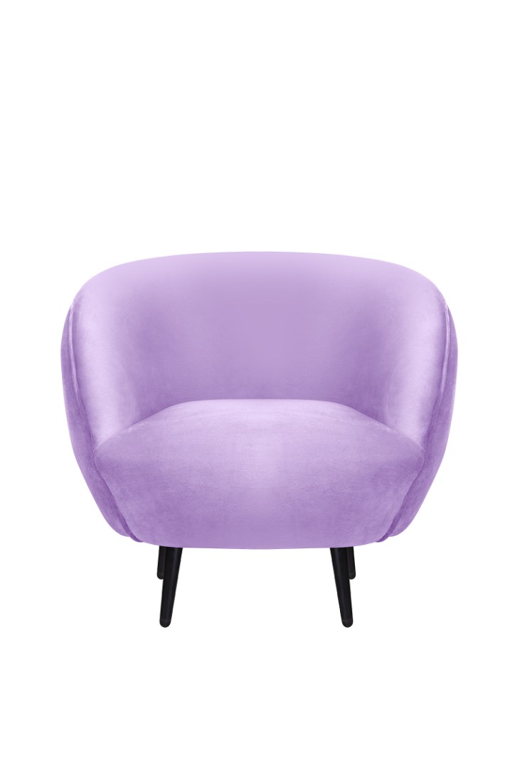 купить Мягкое кресло Small Benee Purple на черных ножках