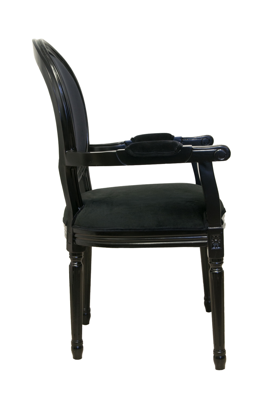 купить Мягкий стул с подлокотниками Diella Black Velvet