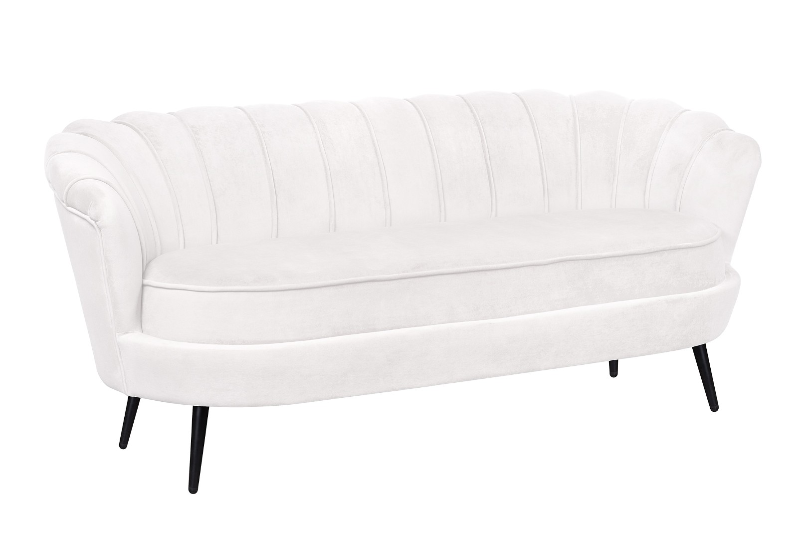 купить Диван ракушка Pearl Triple Beige на черных ножках в Москве купить Диван ракушка Pearl Triple Beige на черных ножках