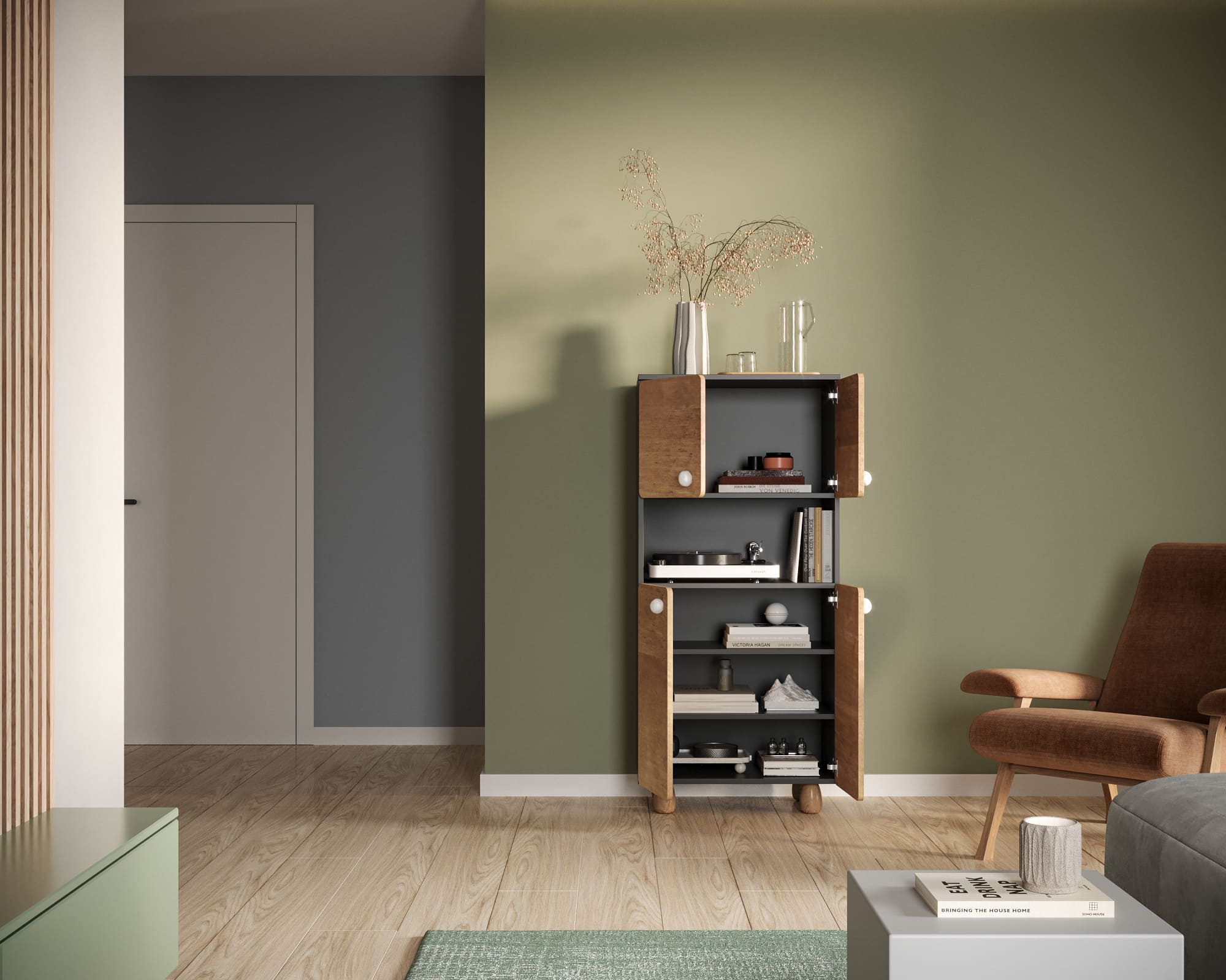 купить Малый шкаф с дверками "Split" SP12 в Москве купить Малый шкаф с дверками "Split" SP12