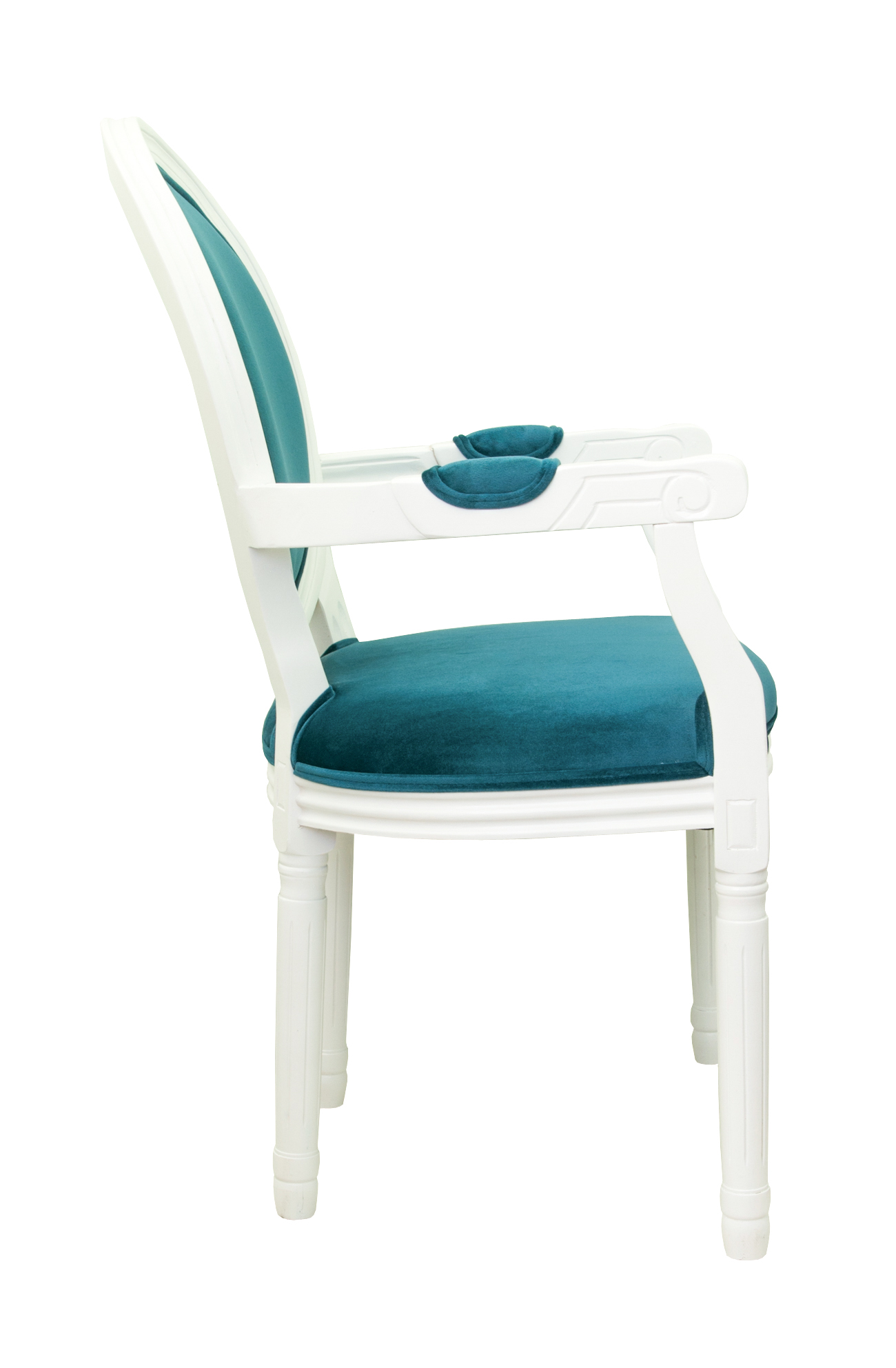 купить Мягкий стул с подлокотниками Volker Arm Blue and White
