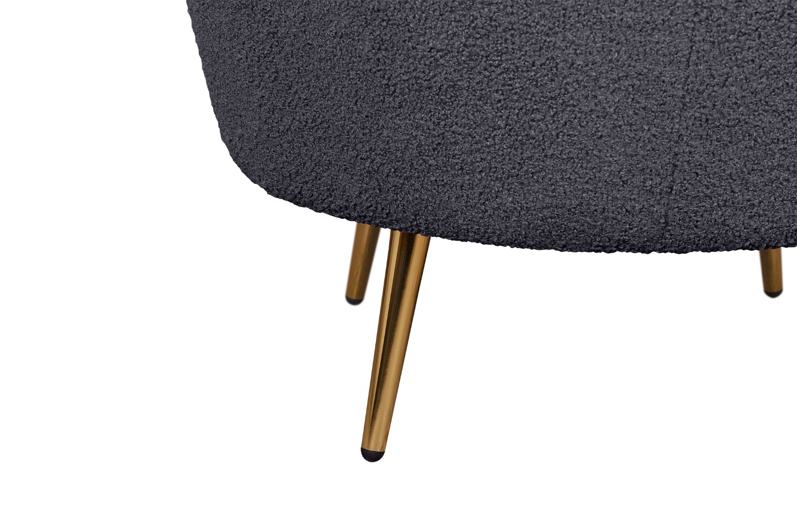 фото Низкое кресло ракушка Pearl Black Boucle в интерьере