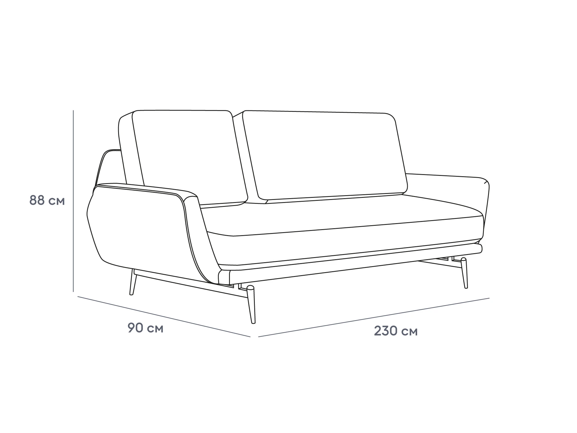 купить Диван Ispani трёхместный в интернет-магазине