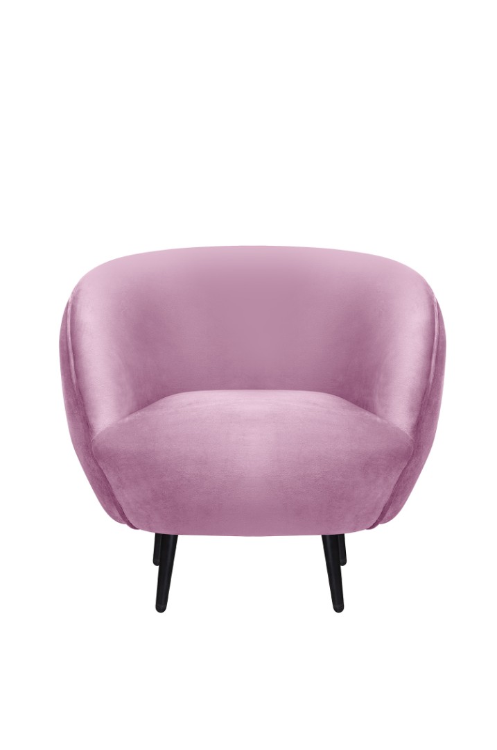 купить Мягкое кресло Small Benee Pink на черных ножках