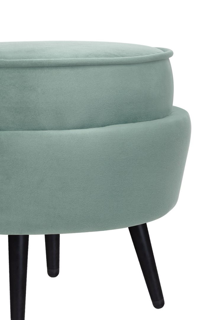 Пуф Pearl Adorn Green на черных ножках в интернет-магазине