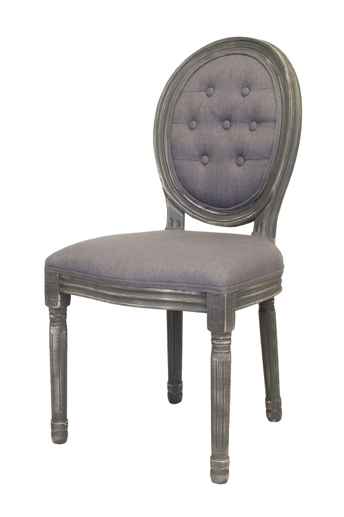 Дизайнерский обеденный стул модерн Volker Button Grey в интернет-магазине