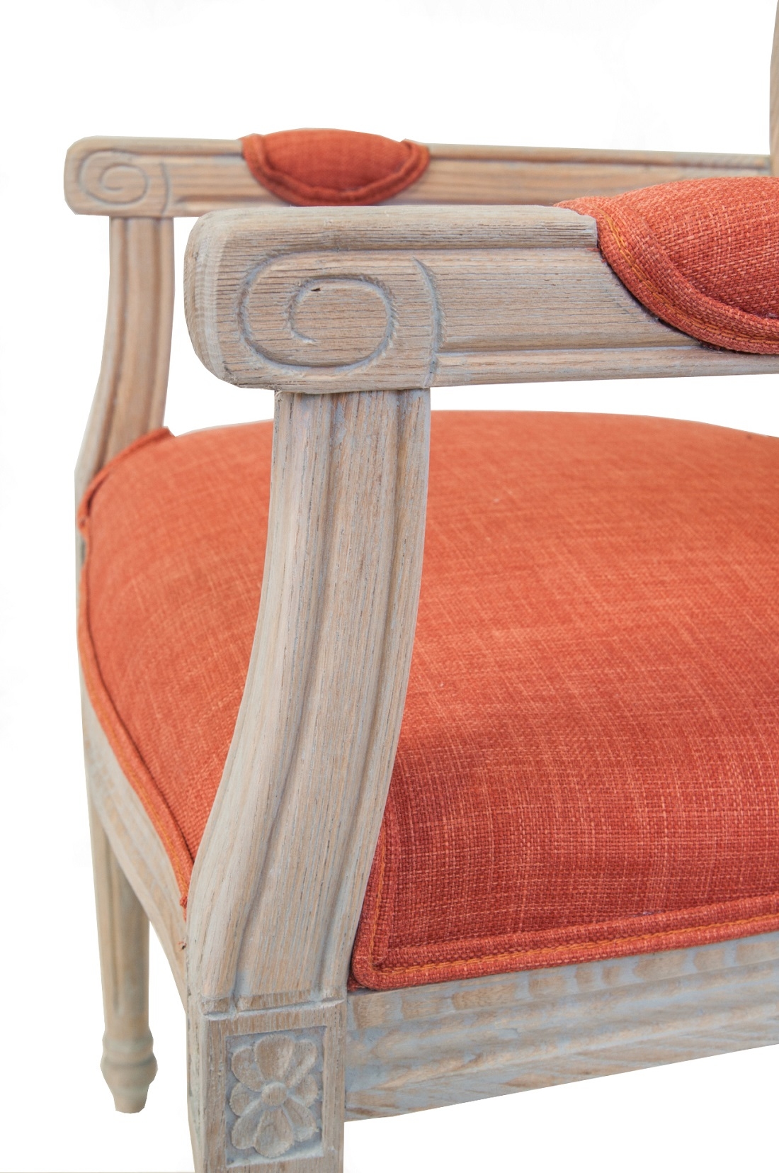 фото Мягкий стул с подлокотниками Diella Orange