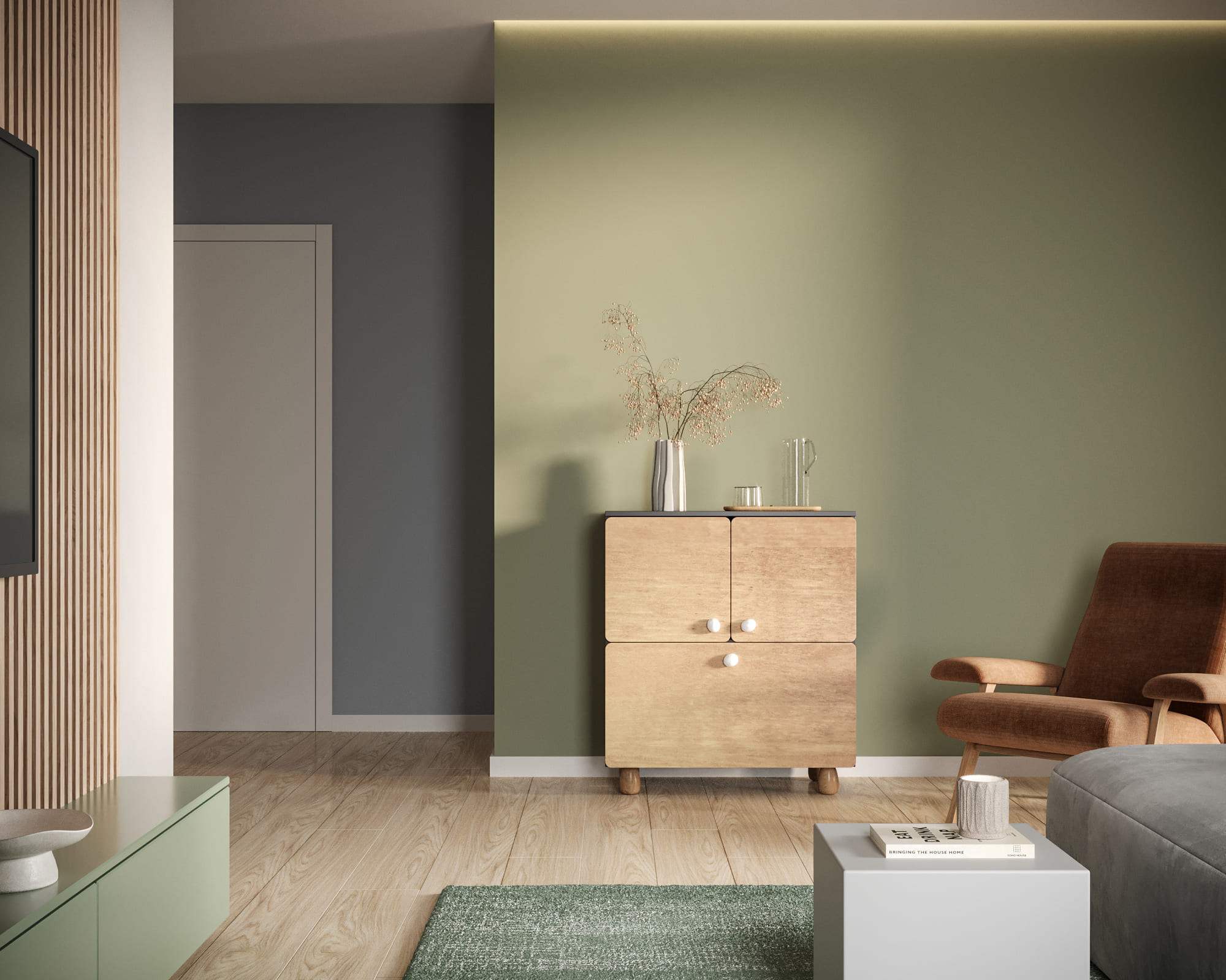 Комод с двумя дверками и ящиком "Split" SP03 в интернет-магазине в Москве Комод с двумя дверками и ящиком "Split" SP03 в интернет-магазине