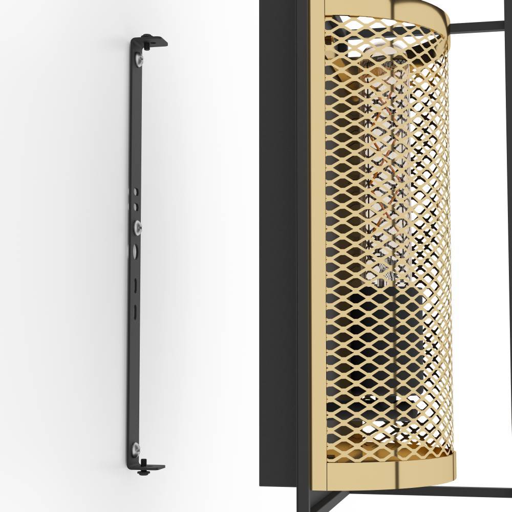 заказать 43789 Бра (настенный светильник) NOHALES, 1X40W (E27), H320, сталь, черный, латунь в Москве заказать 43789 Бра (настенный светильник) NOHALES, 1X40W (E27), H320, сталь, черный, латунь