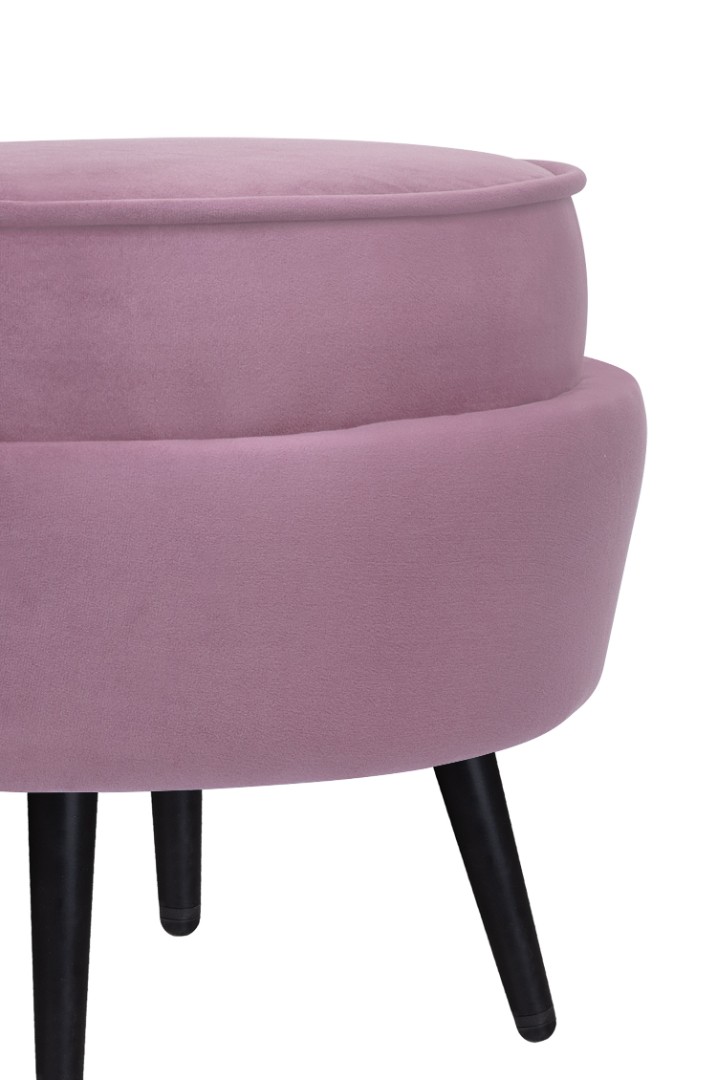 Пуф Pearl Adorn Pink на черных ножках в интернет-магазине в Москве Пуф Pearl Adorn Pink на черных ножках в интернет-магазине